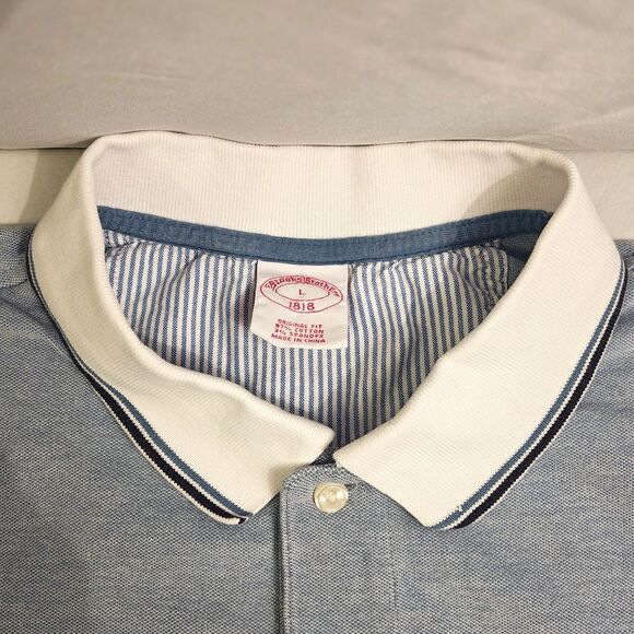 Brooks Brothers 1818 Original Fit Golden Fleece Logo Polo Shirt Size US L - Picture 3 of 10